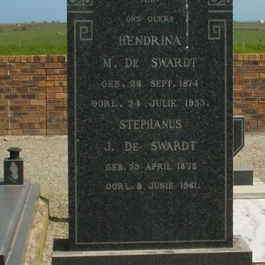 SWARDT Stephanus J., de 1875-1961 &amp; Hendrina M. 1874-1953