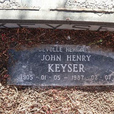 KEYSER John Henry 1905-1987