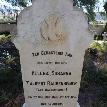 RAUBENHEIMER Helena Susanna Talifert nee RAUBENHEIMER 1883-1921