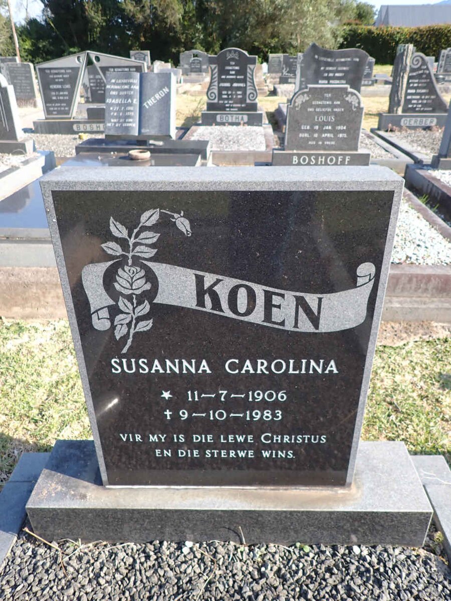 KOEN Susanna Carolina 1906-1983