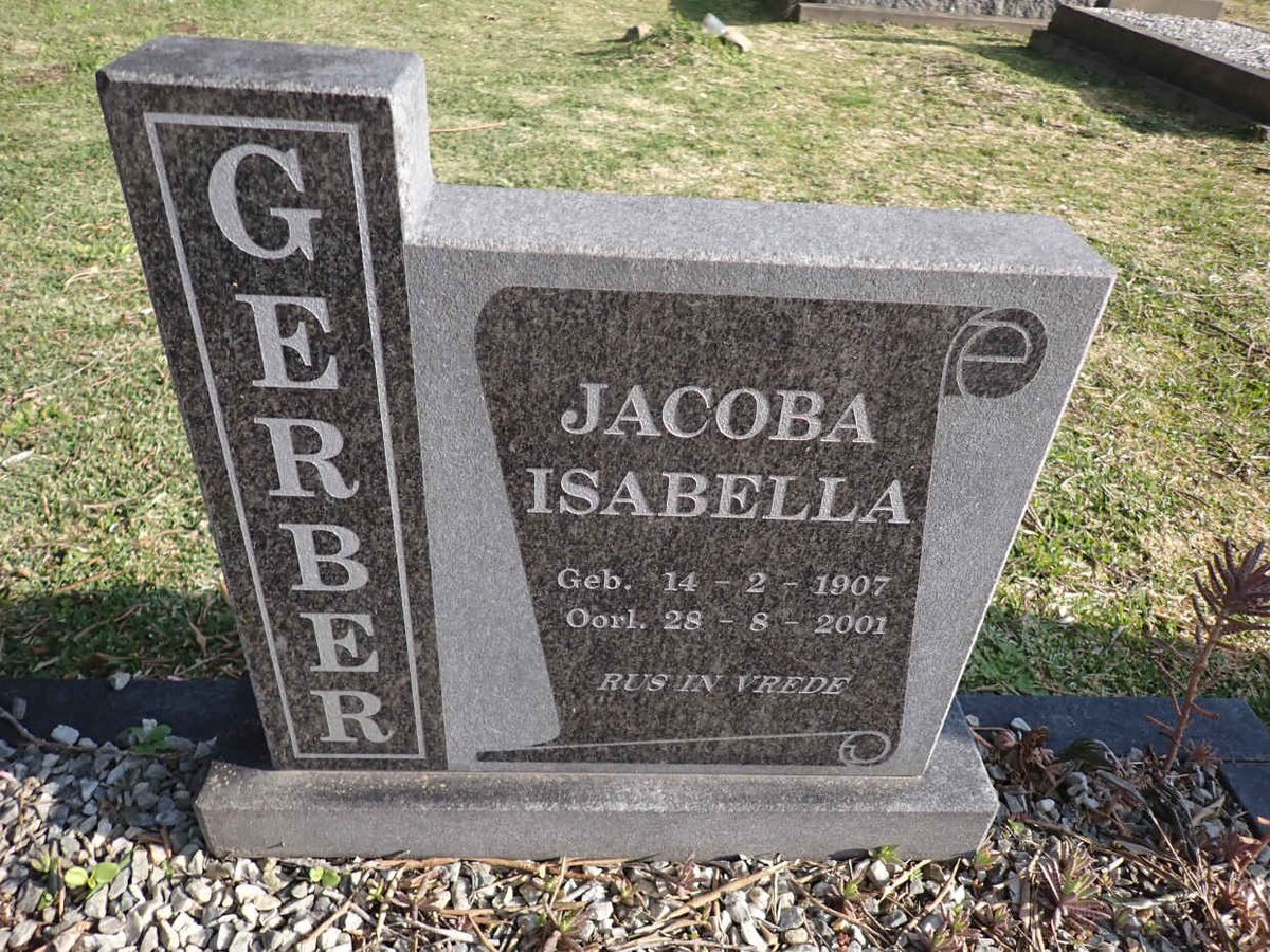 GERBER Jacoba Isabella 1907-2001