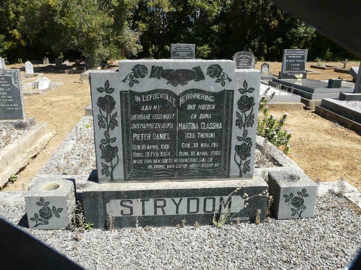 STRYDOM Peter Daniel 1901-1964 &amp; Martina Classina THERON 1911-1980