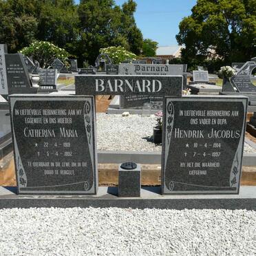 BARNARD Hendrik Jacobus 1914-1997 &amp; Catharina Maria 1919-1992