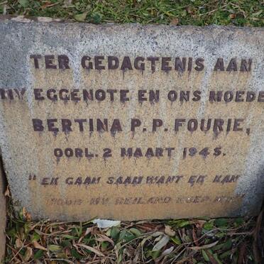 FOURIE Bertina P.P. -1945