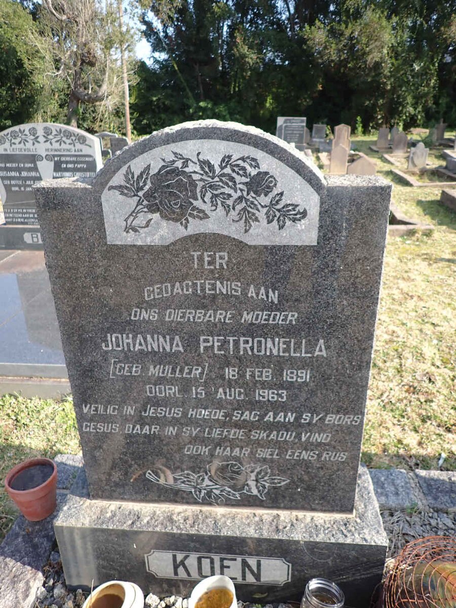 KOEN Johanna Petronella nee MULLER 1891-1963