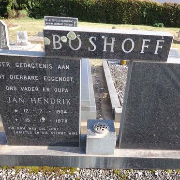 BOSHOFF Jan Hendrik 1904-1978
