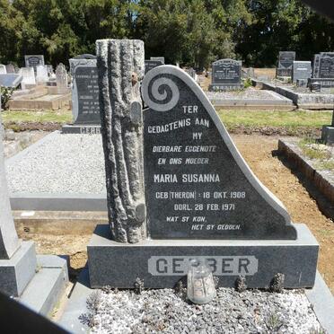 GERBER Maria Susanna nee THERON 1908-1971