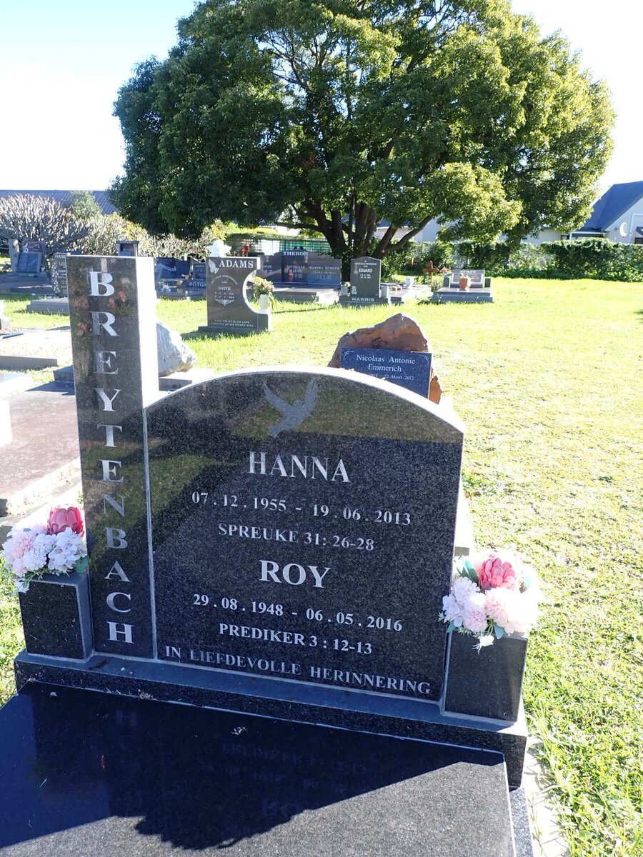 BREYTENBACH Roy 1948-2016 & Hanna 1955-2013