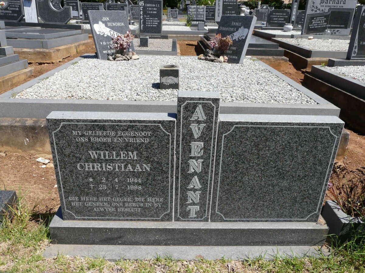AVENANT Willem Christiaan 1944-1998