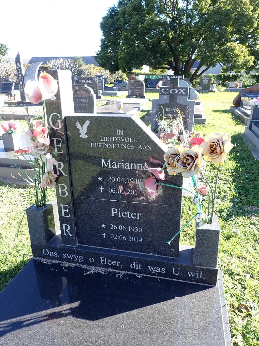 GERBER Pieter 1930-2014 & Marianne 1940-2011