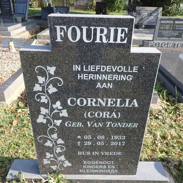 FOURIE Cornelia nee VAN TONDER 1933-2017
