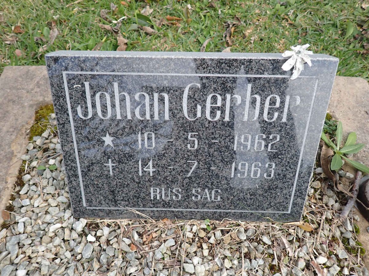 GERBER Johan 1962-1963