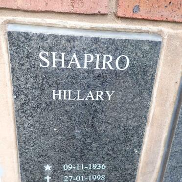 SHAPIRO Hillary 1936-1998