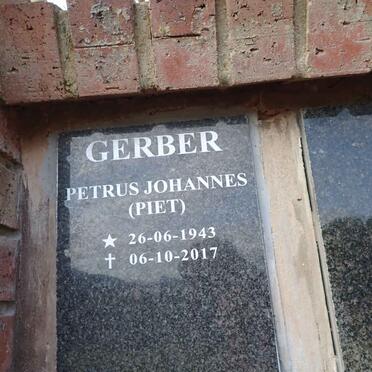 GERBER Petrus Johannes 1943-2017