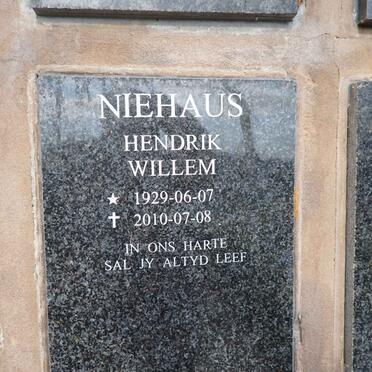 NIEHAUS Hendrik Willem 1929-2010