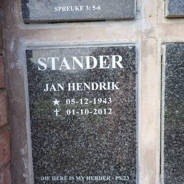STANDER Jan Hendrik 1943-2012