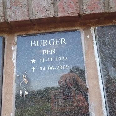 BURGER Ben 1932-2009