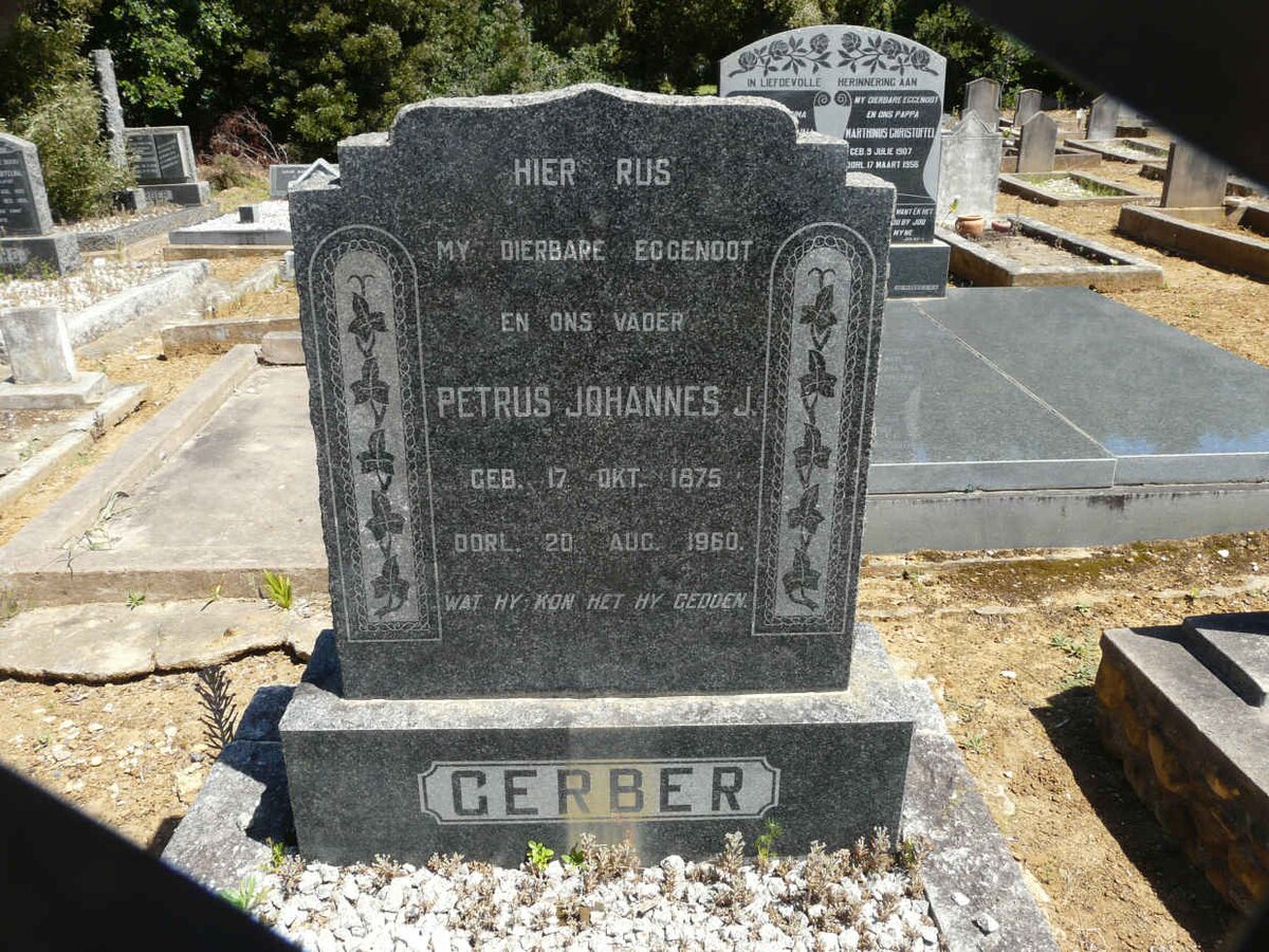 GERBER Petrus Johannes J. 1875-1960