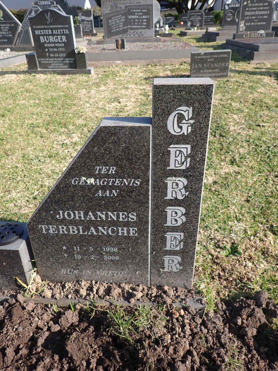 GERBER Johannes Terblanche 1936-2006