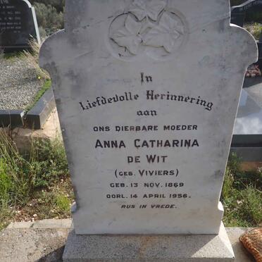 WIT Anna Catharina, de nee VIVIERS 1869-1956
