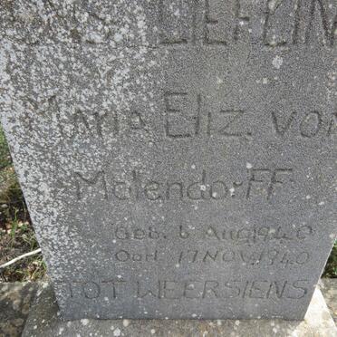 MOLENDORFF Maria Eliz., von 1940-1940