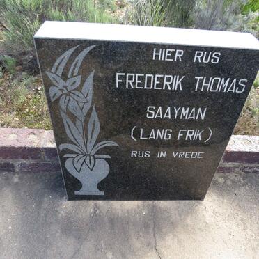 SAAYMAN Frederik Thomas 