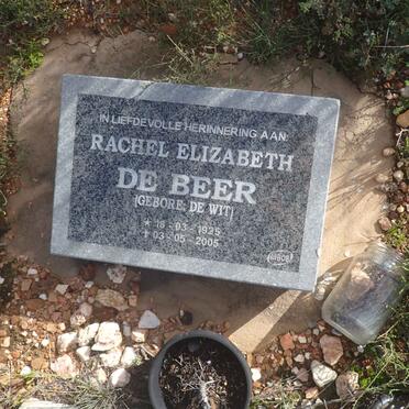 BEER Rachel Elizabeth, de nee DE WIT 1925-2005