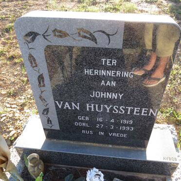 HUYSSTEEN Johnny, van 1919-1993