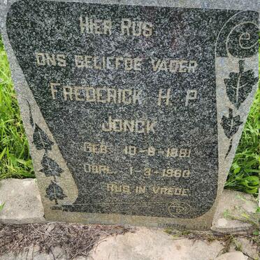 JONCK Frederick H.P. 1881-1960