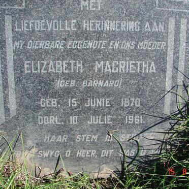 BOTHA  Elizabeth Magrietha nee BARNARD 1870-1961