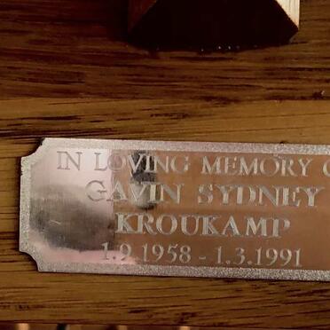 KROUKAMP Gavin Sydney 1958-1991