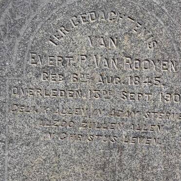 ROOYEN Evert P., van 1845-1906