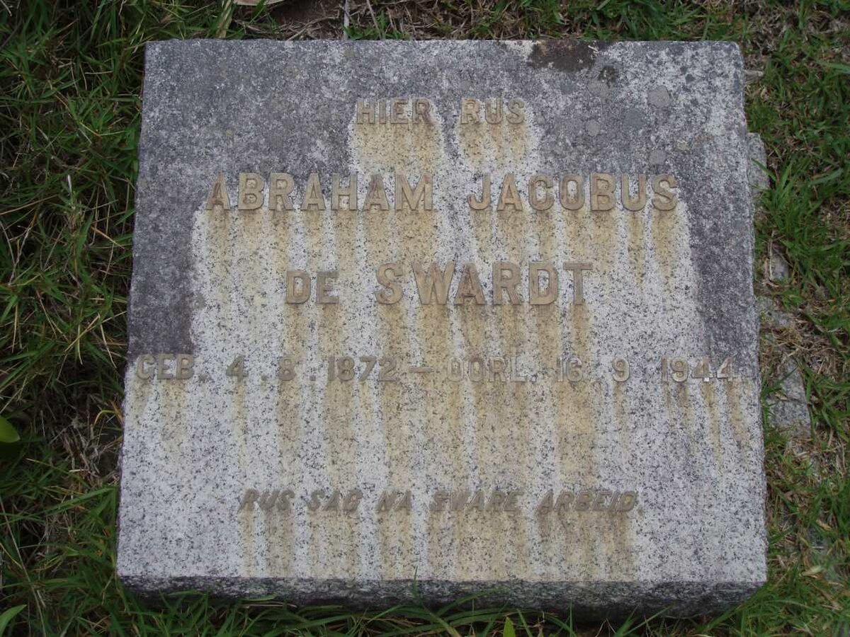 SWARDT Abraham Jacobus, de 1872-1944
