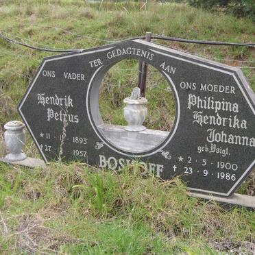 BOSHOFF Hendrik Petrus 1895-1957 &amp; Philipina Hendrika Johanna VOIGT 1900-1986