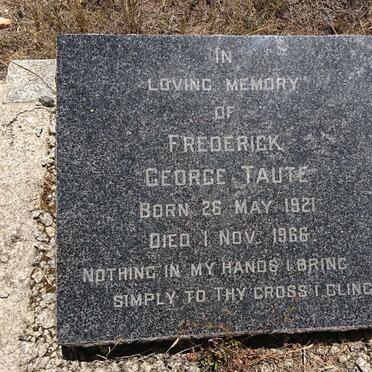 TAUTE Frederick George 1921-1966