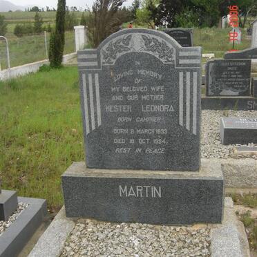 MARTIN Hester Leonora nee CAMPHER 1893-1954