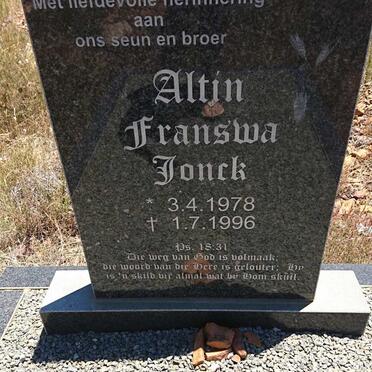 JONCK Altin Franswa 1978-1996