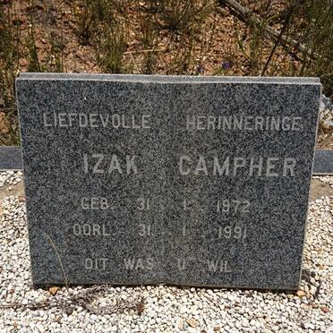 CAMPHER Izak 1972-1991
