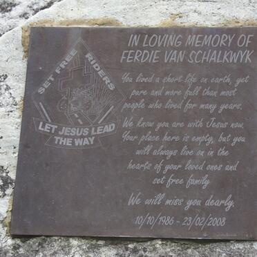 SCHALKWYK Ferdie, van 1986-2008