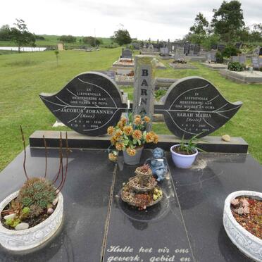 BARNARD Jacobus Johannes 1918-2004 &amp; Sarah Maria 1927-2004