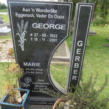 GERBER George 1922-2001 &amp; Marie 1926-2012