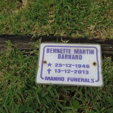 BARNARD Bennette Martin 1946-2013