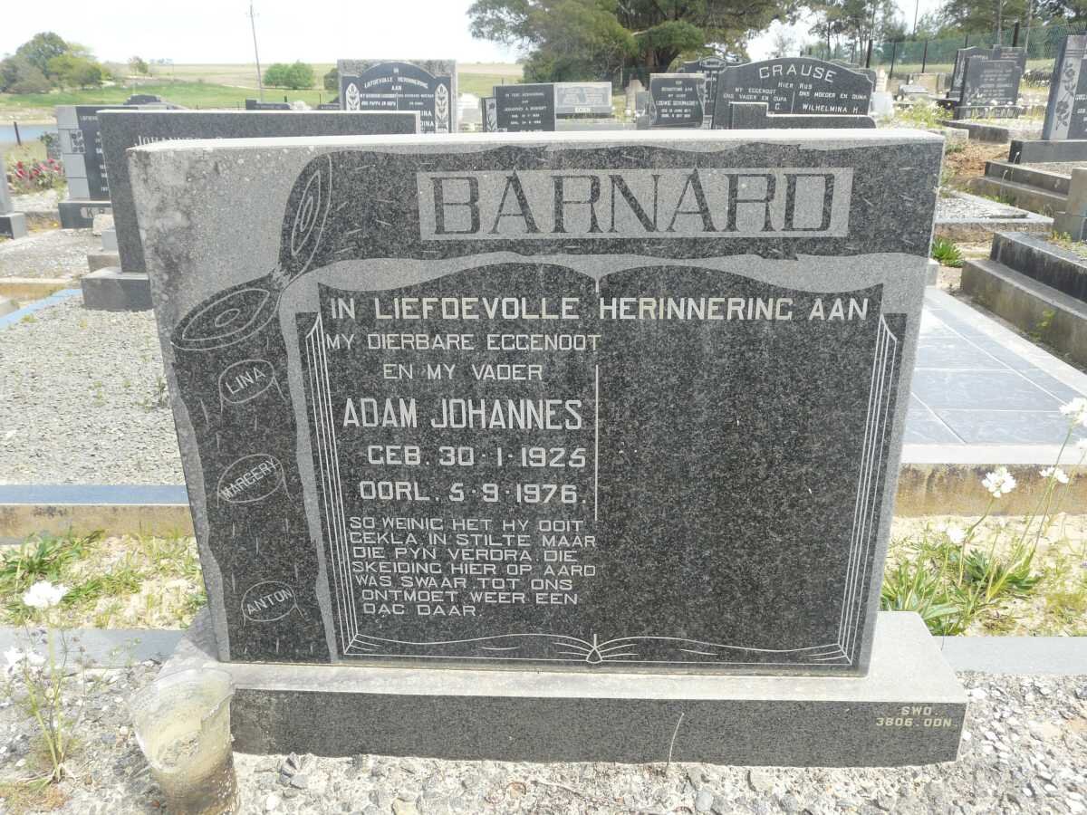 BARNARD Adam Johannes 1925-1976