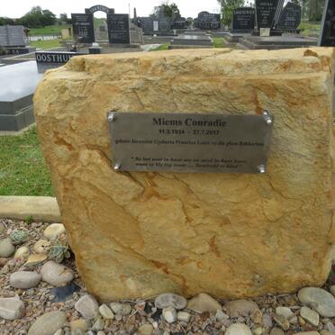 CONRADIE Jacomina Gysberta Francina nee LOUW 1934-2017