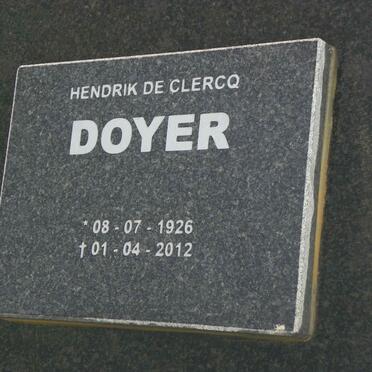 DOYER Hendrik De Clercq 1926-2012