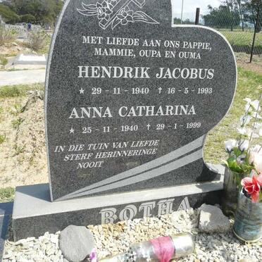 BOTHA Hendrik Jacobus 1940-1993 &amp; Anna Catharina 1940-1999