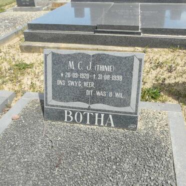 BOTHA M.C.J. 1920-1998