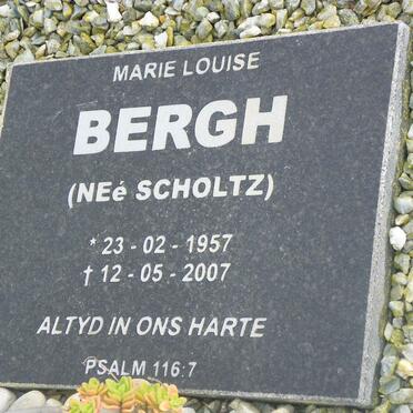BERGH Marie Louise nee SCHOLTZ 1957-2007