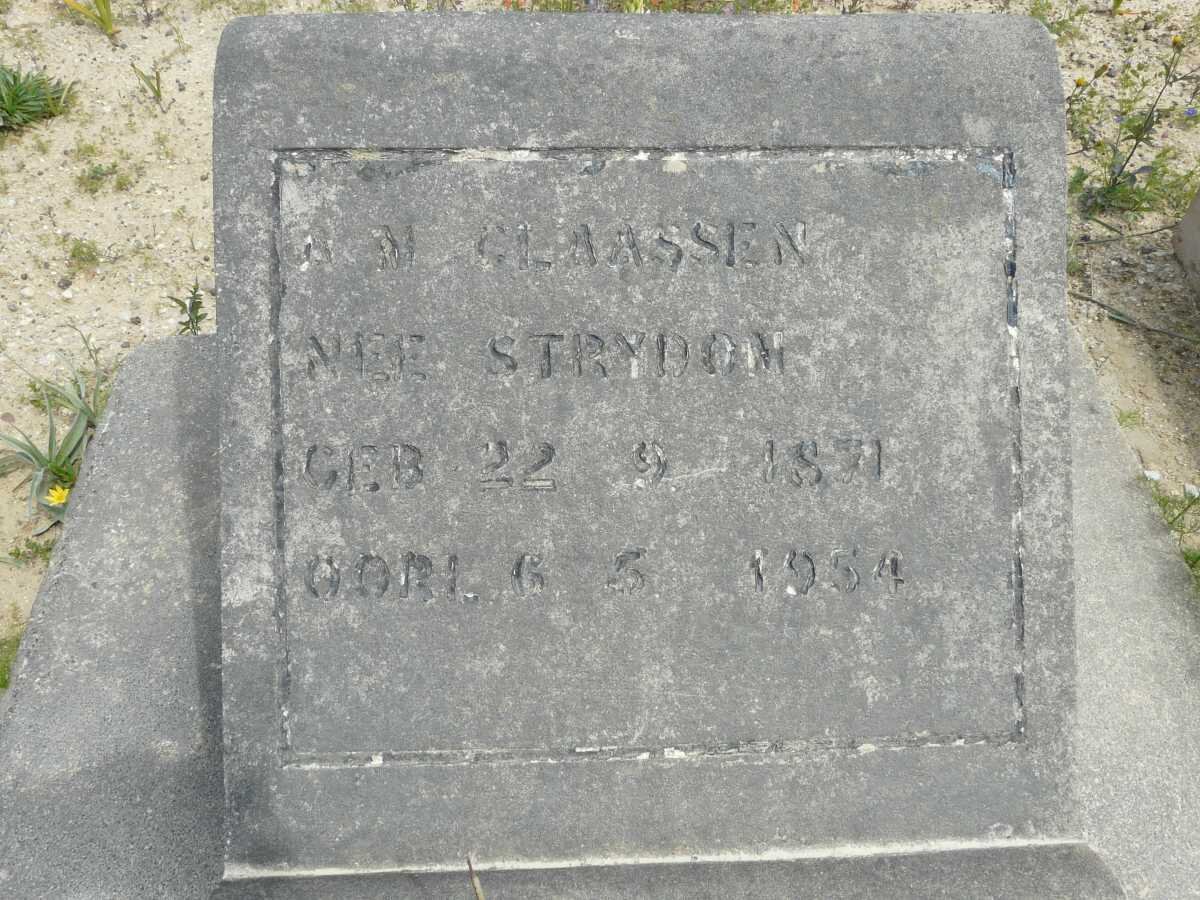 CLAASSEN A.M. nee STRYDOM 1871-1954