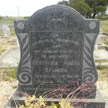 STANDER Gertruida Abigail nee MULLER 1911-1958
